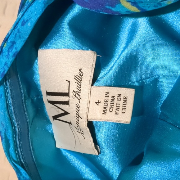 Monique Lhuillier silk chiffon cocktail dress - Picture 5 of 5